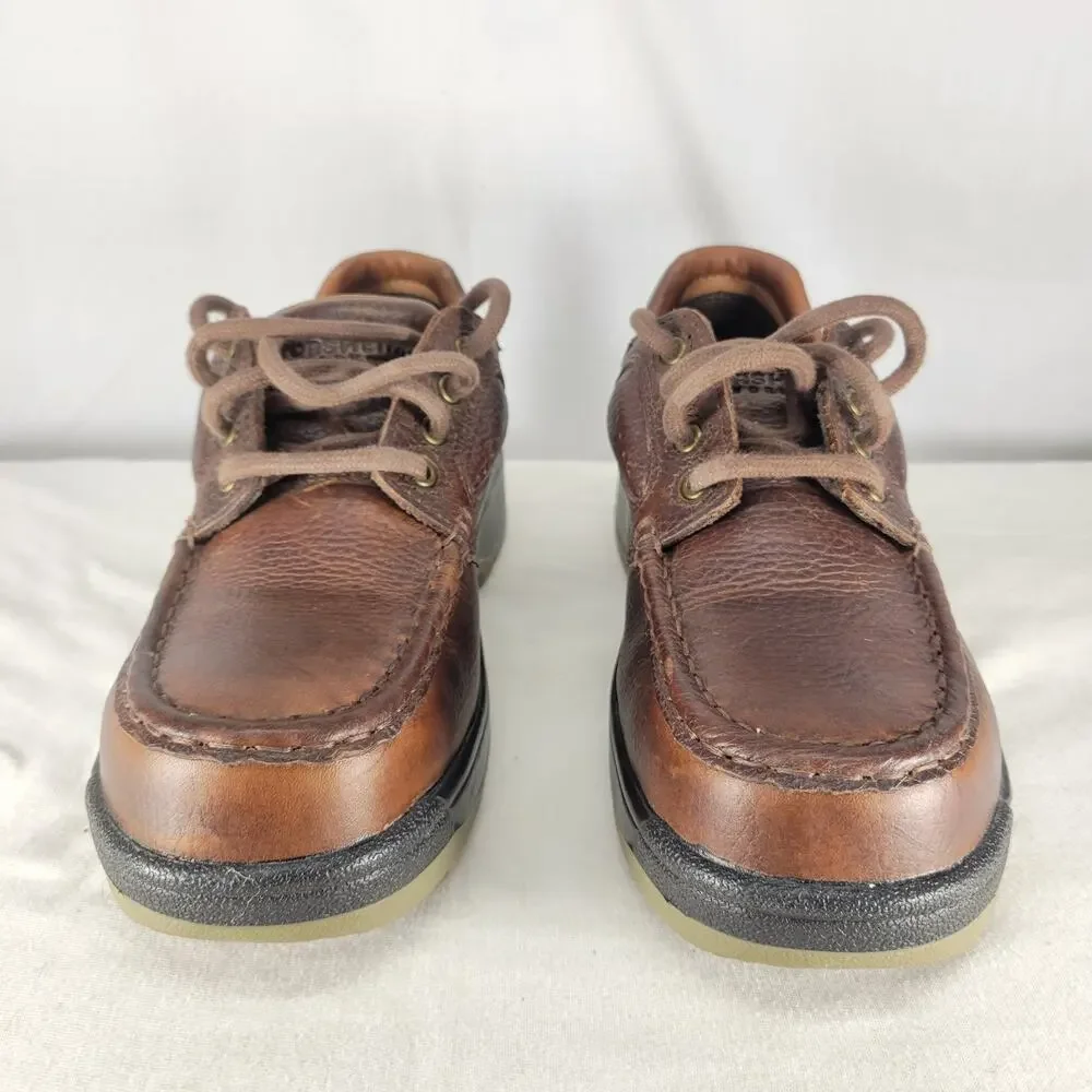 Florsheim Work FS2400 Men’s 5EEE Brown Leather Moc Toe Safety Work Oxford Casual